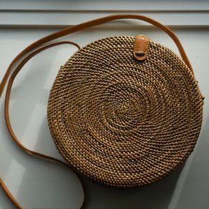 Vintage Round Rattan Shoulder Bag